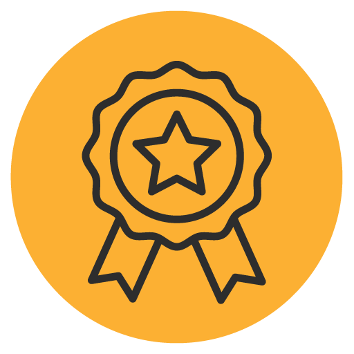Icon showing an award rosette
