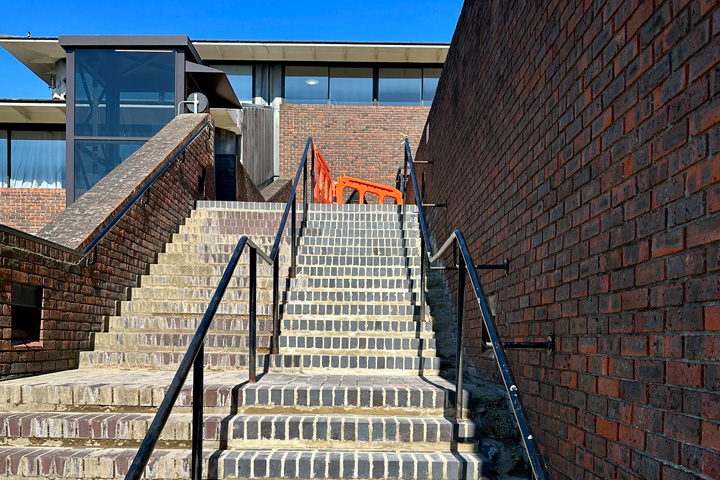 Pic showing a set of outdoor stairs completed on a commercial project